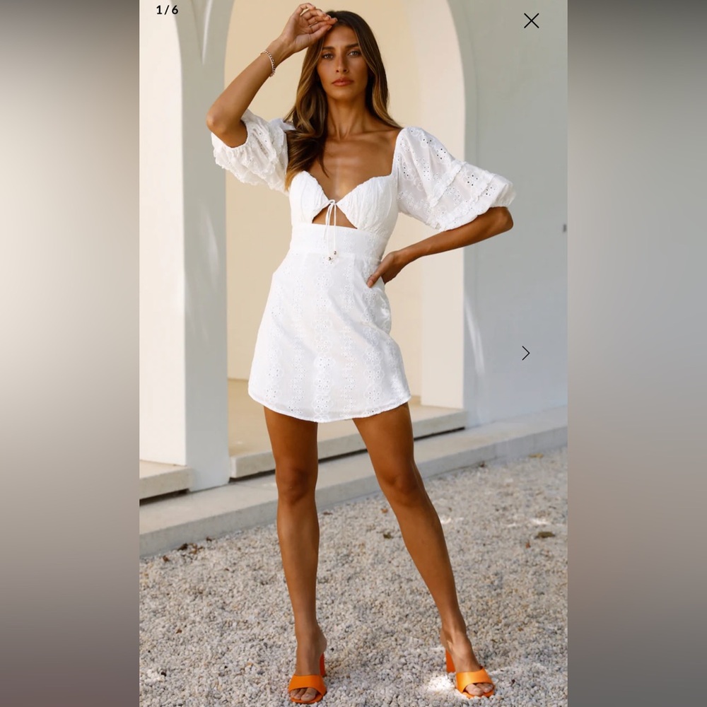 SUBLIME SKIES DRESS WHITE